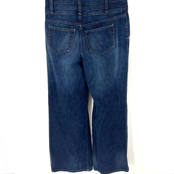 Vintage London Jean Double Button Wide Leg Y2K Rave Medium Wash Jeans Size 10 - Picture 3 of 12